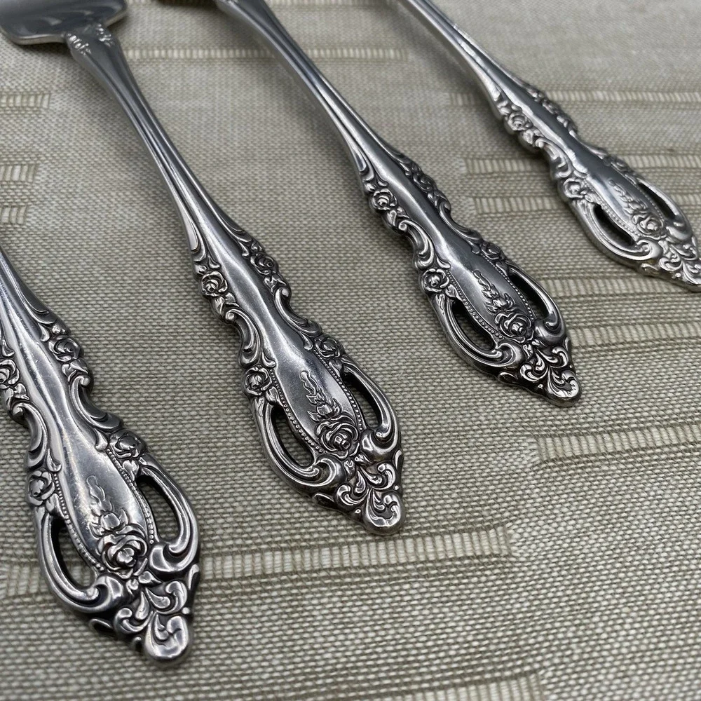 Oneida Community BRAHMS Salad Forks 4pcs Stainless Flatware 6.75